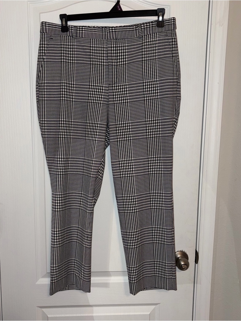 Banana Republic Black and White Plaid Ankle Pants Size 14 NWOT